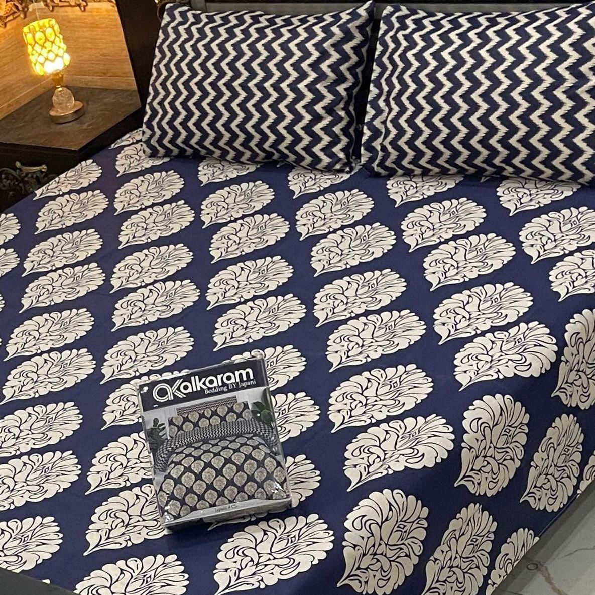 Cotton Gold fabric King Size Bed Sheet
