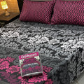 Cotton Gold fabric King Size Bed Sheet