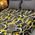 Cotton Gold fabric King Size Bed Sheet