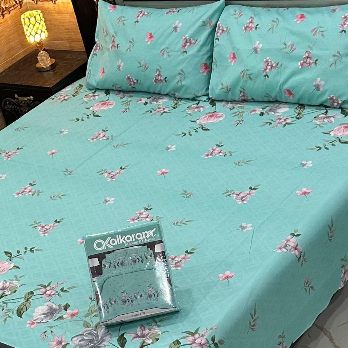 Cotton Gold fabric King Size Bed Sheet