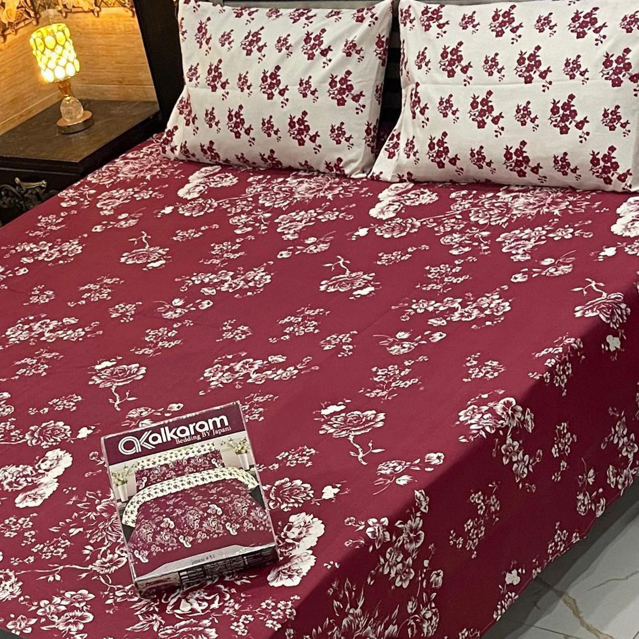 Cotton Gold fabric King Size Bed Sheet