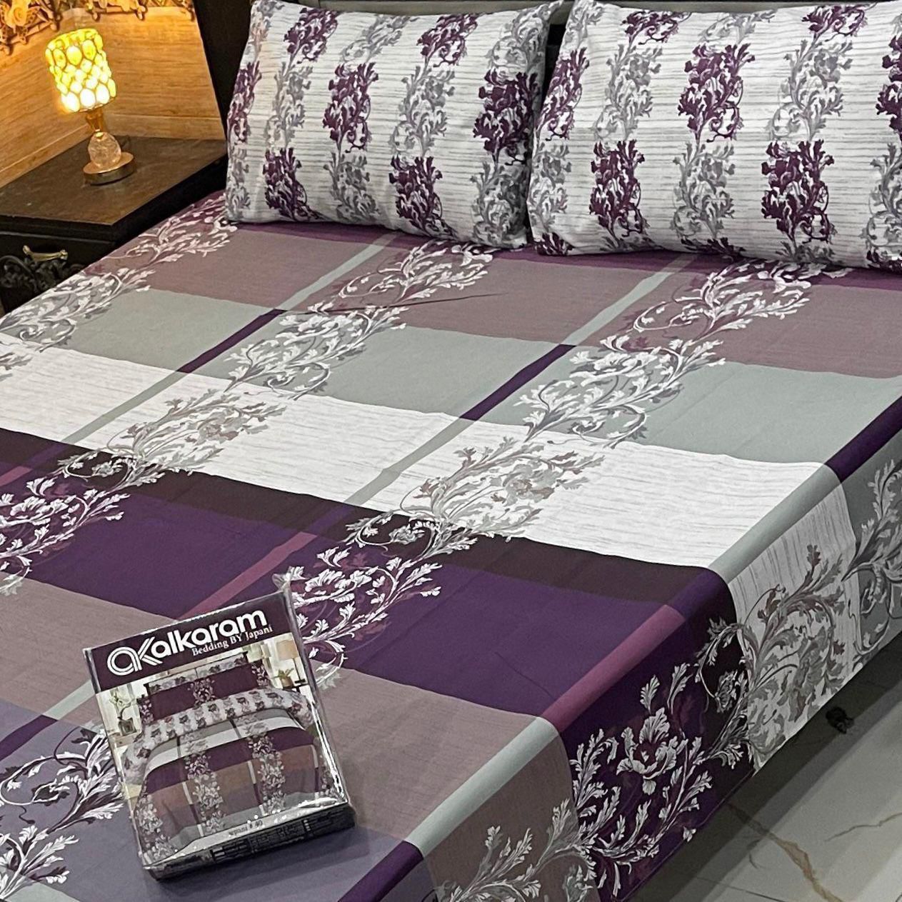 Cotton Gold fabric King Size Bed Sheet