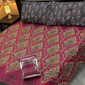 Cotton Gold fabric King Size Bed Sheet