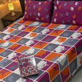Cotton Gold fabric King Size Bed Sheet