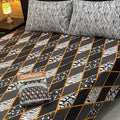 Cotton Gold fabric King Size Bed Sheet