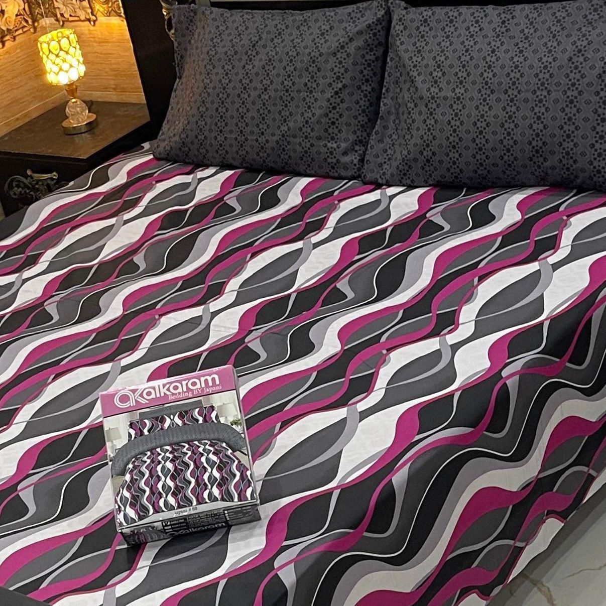 Cotton Gold fabric King Size Bed Sheet