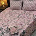 Cotton Gold fabric King Size Bed Sheet