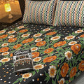 Cotton Gold fabric King Size Bed Sheet