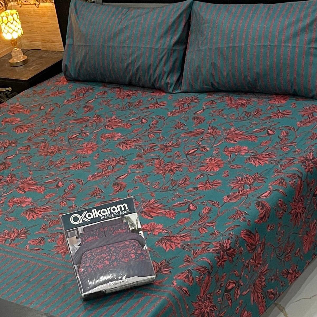 Cotton Gold fabric King Size Bed Sheet