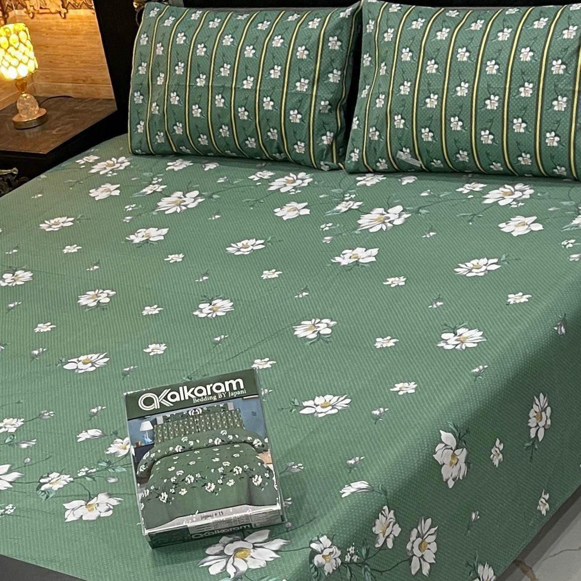 Cotton Gold fabric King Size Bed Sheet