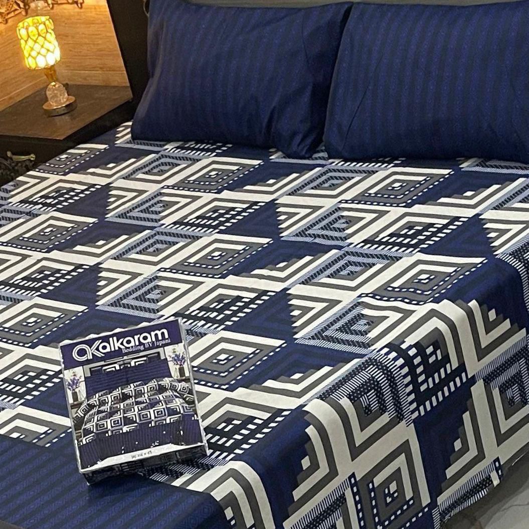 Cotton Gold fabric King Size Bed Sheet