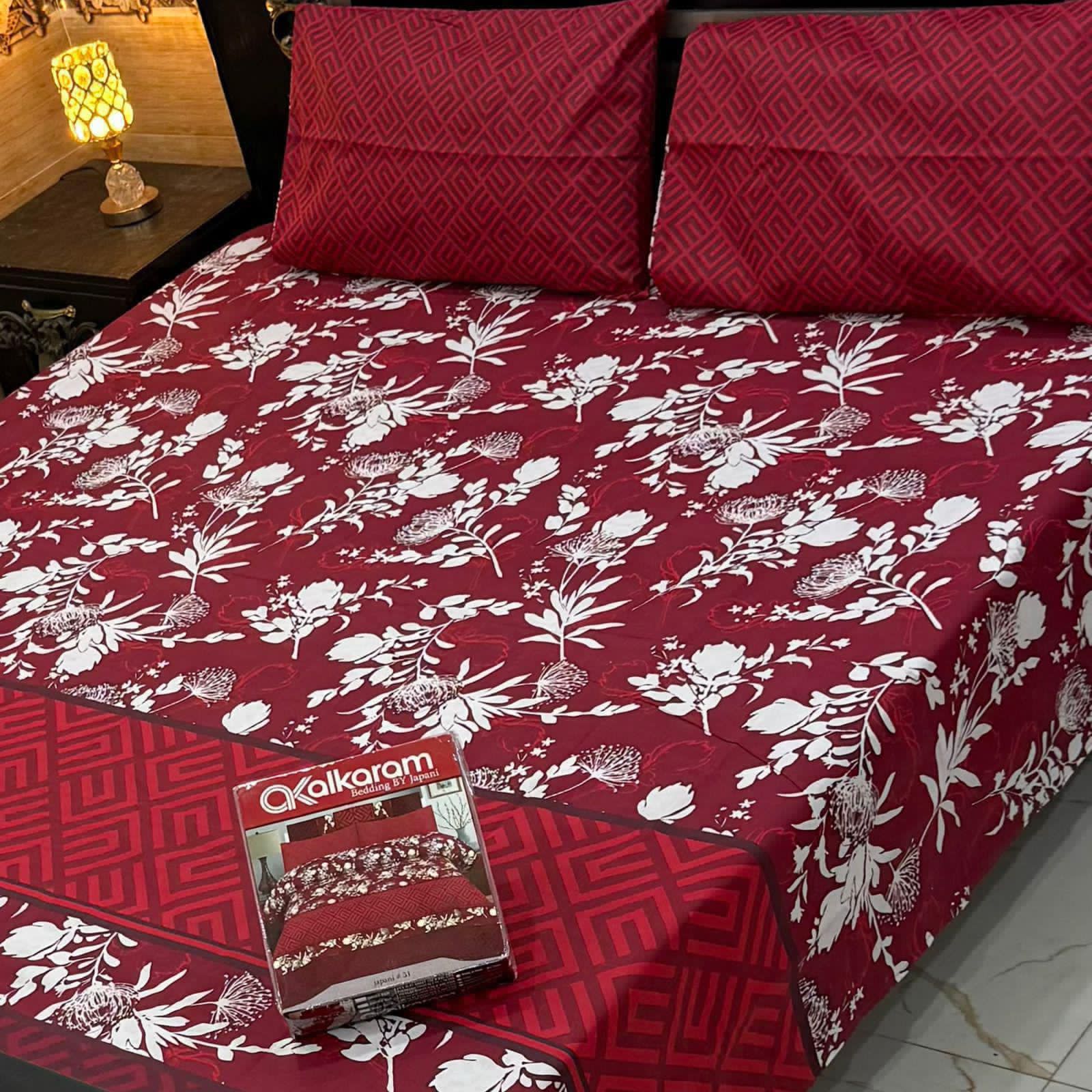 Cotton Gold fabric King Size Bed Sheet