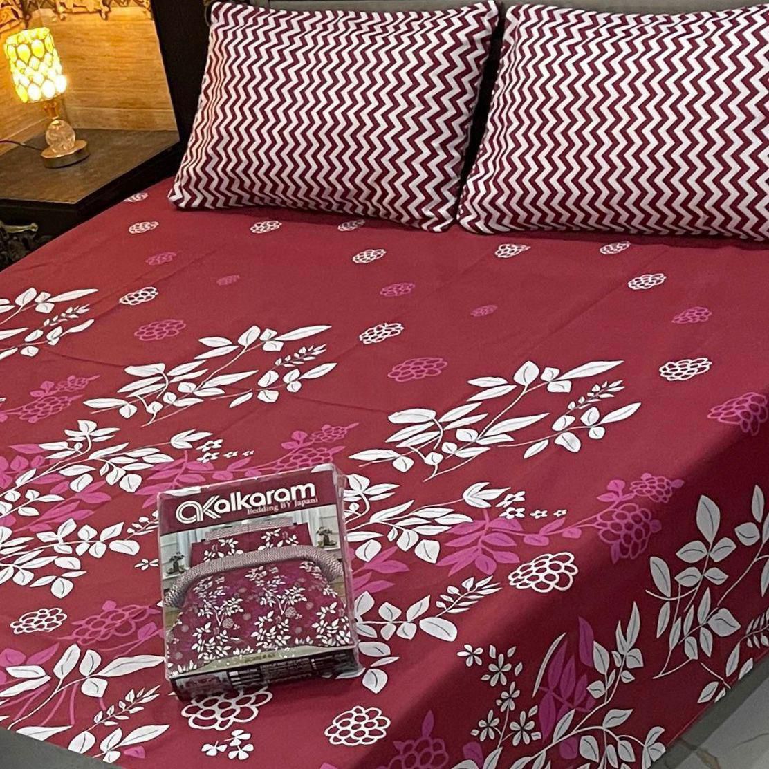 Cotton Gold fabric King Size Bed Sheet