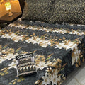 Cotton Gold fabric King Size Bed Sheet