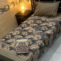 Cotton Gold fabric Single Pair Bed Sheets Set