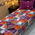 Cotton Gold fabric Single Pair Bed Sheets Set