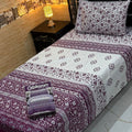 Cotton Gold fabric Single Pair Bed Sheets Set