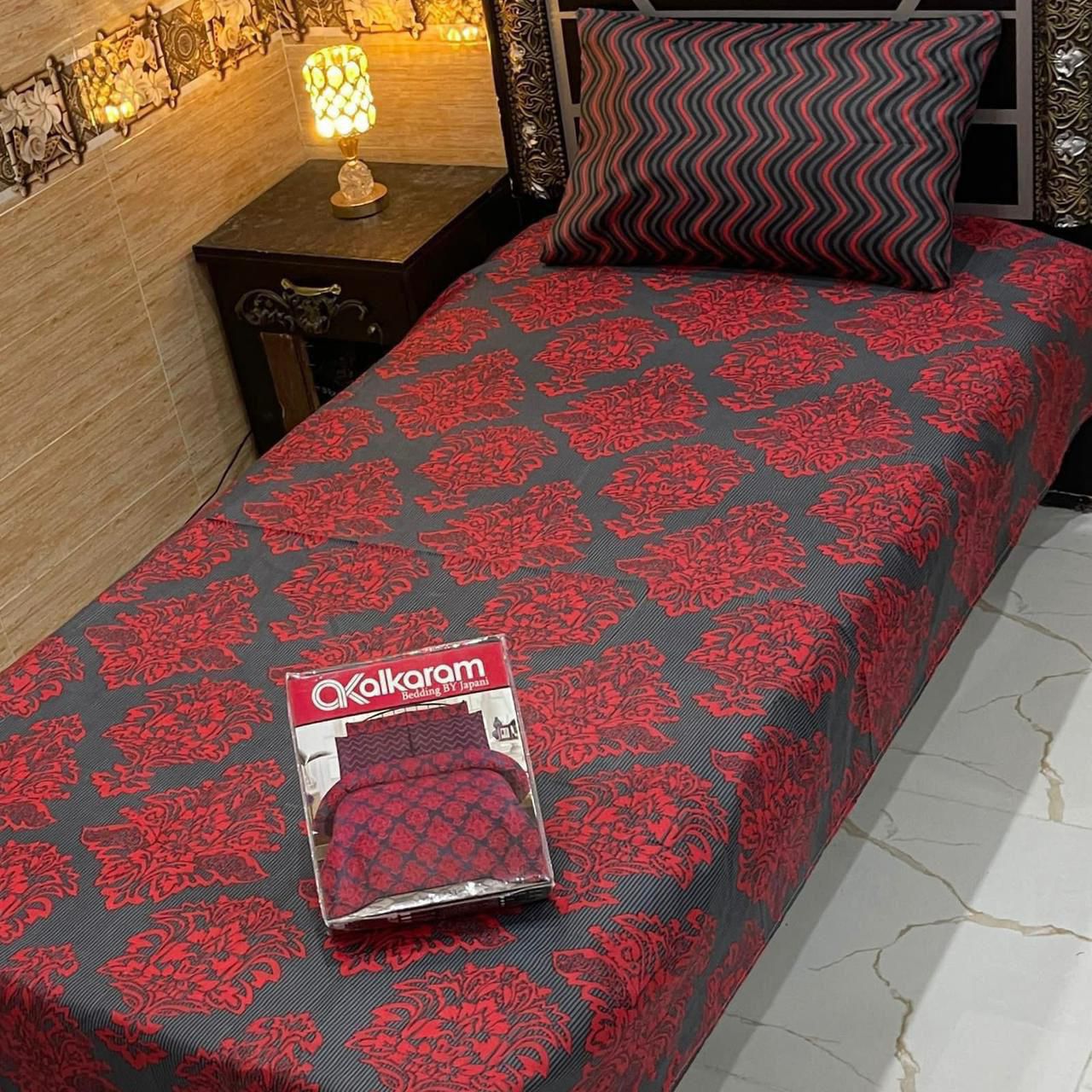 Cotton Gold fabric Single Pair Bed Sheets Set