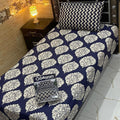 Cotton Gold fabric Single Pair Bed Sheets Set