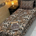 Cotton Gold fabric Single Pair Bed Sheets Set