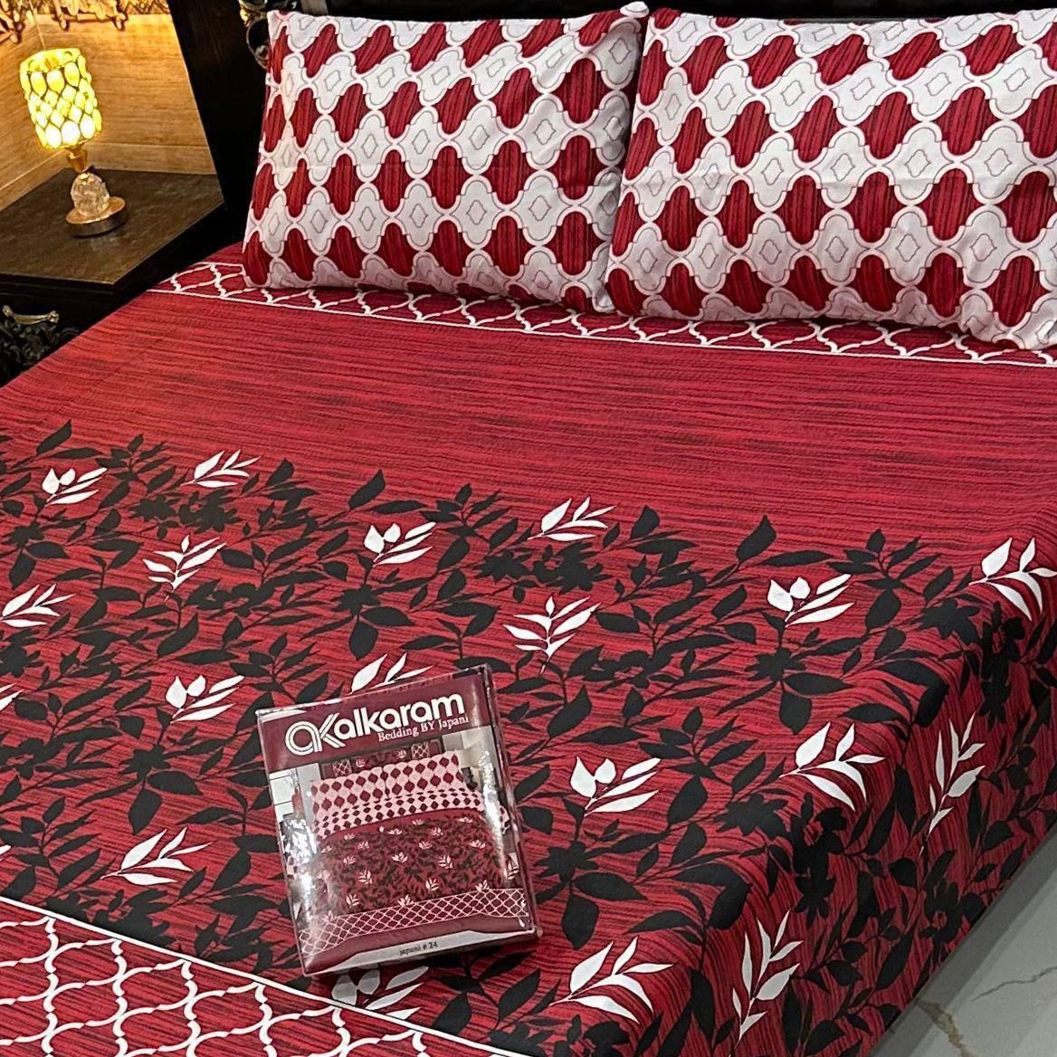 Cotton Gold fabric King Size Bed Sheet