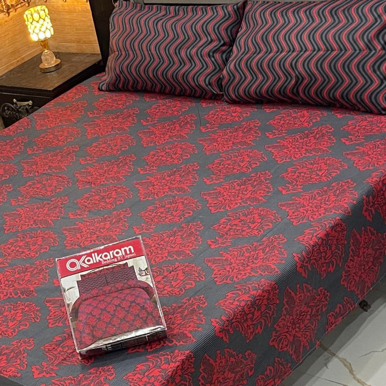 Cotton Gold fabric King Size Bed Sheet