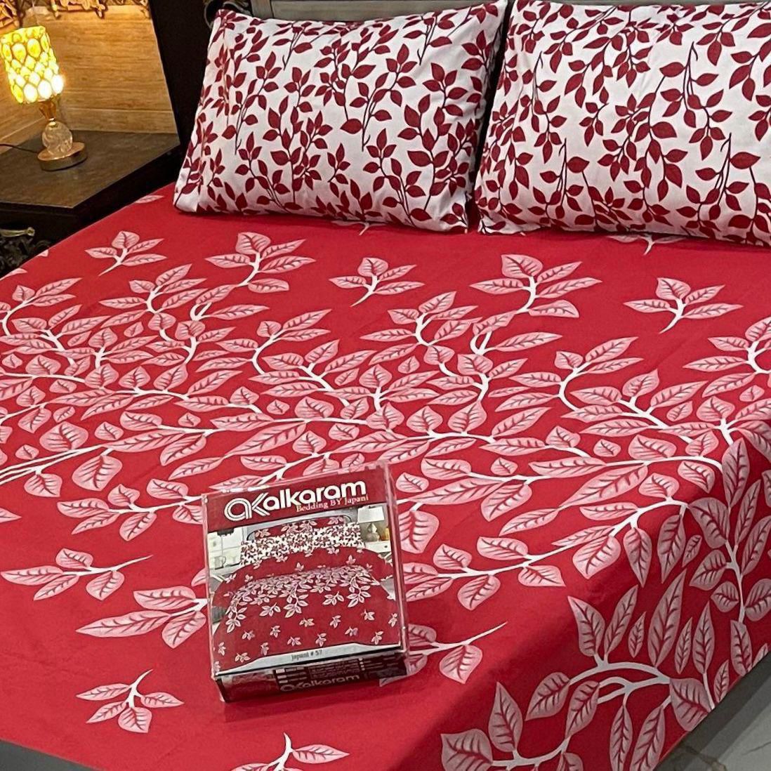 Cotton Gold fabric King Size Bed Sheet